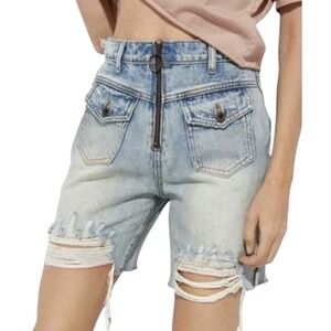One Teaspoon Jean Shorts Women 26 Blue Cutoff‎ BRIDGETTES Distressed summer New